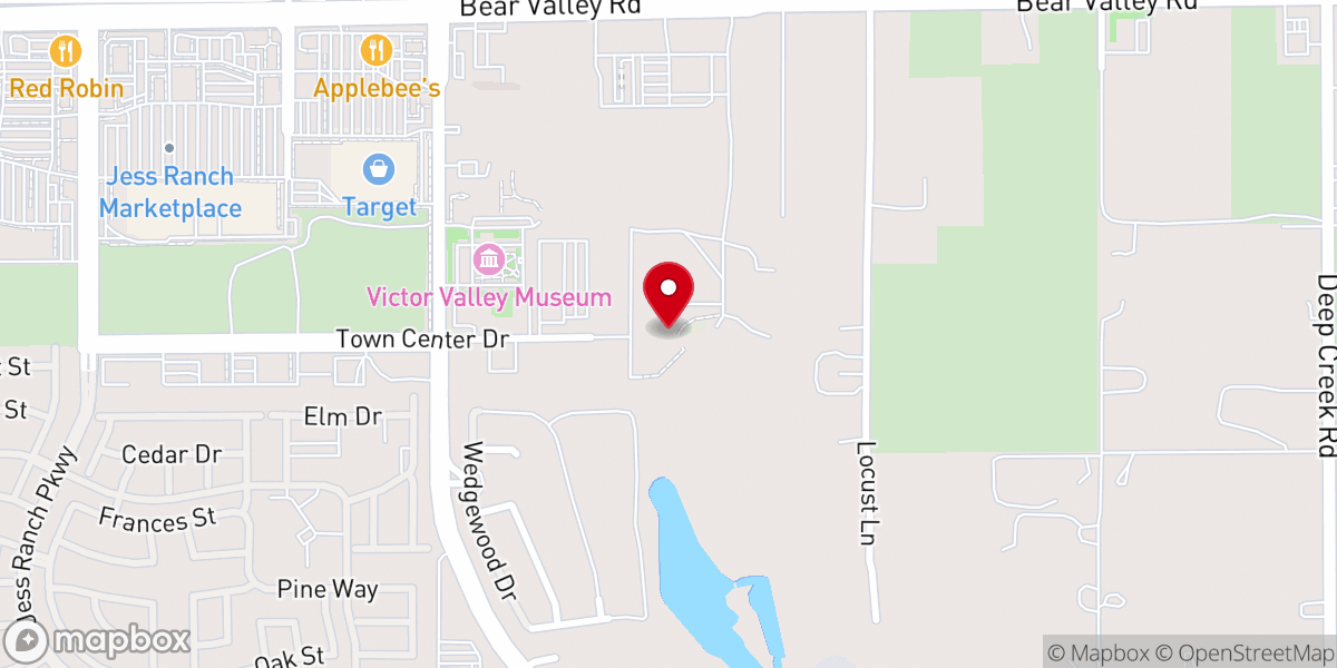 Map showing location of Pentecostales de Apple Valley I PAV Church