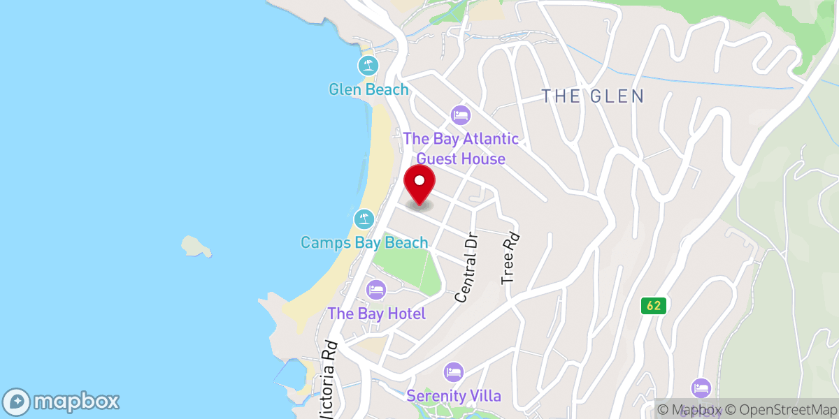 Map showing location of Dutch Reformed Church Camps Bay (NG Kerk)