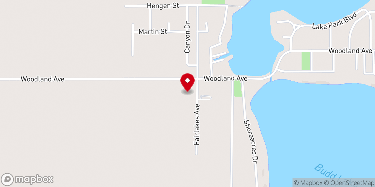 Map showing location of Fairmont Evangelical Covenant Church