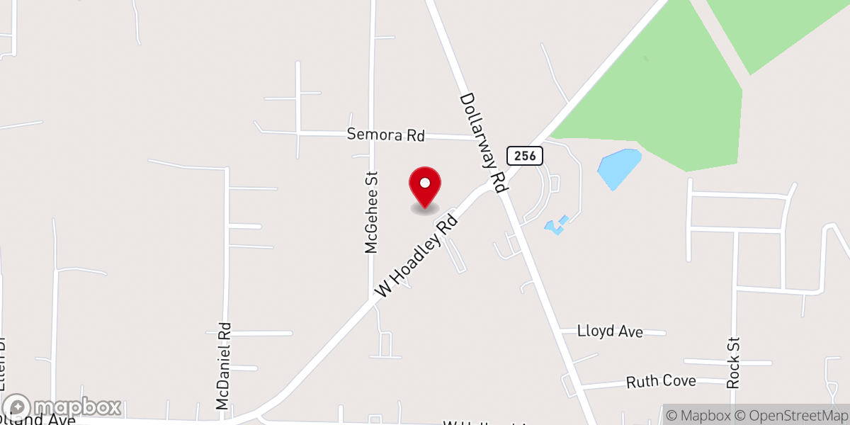 Map showing location of First Assembly of God Church