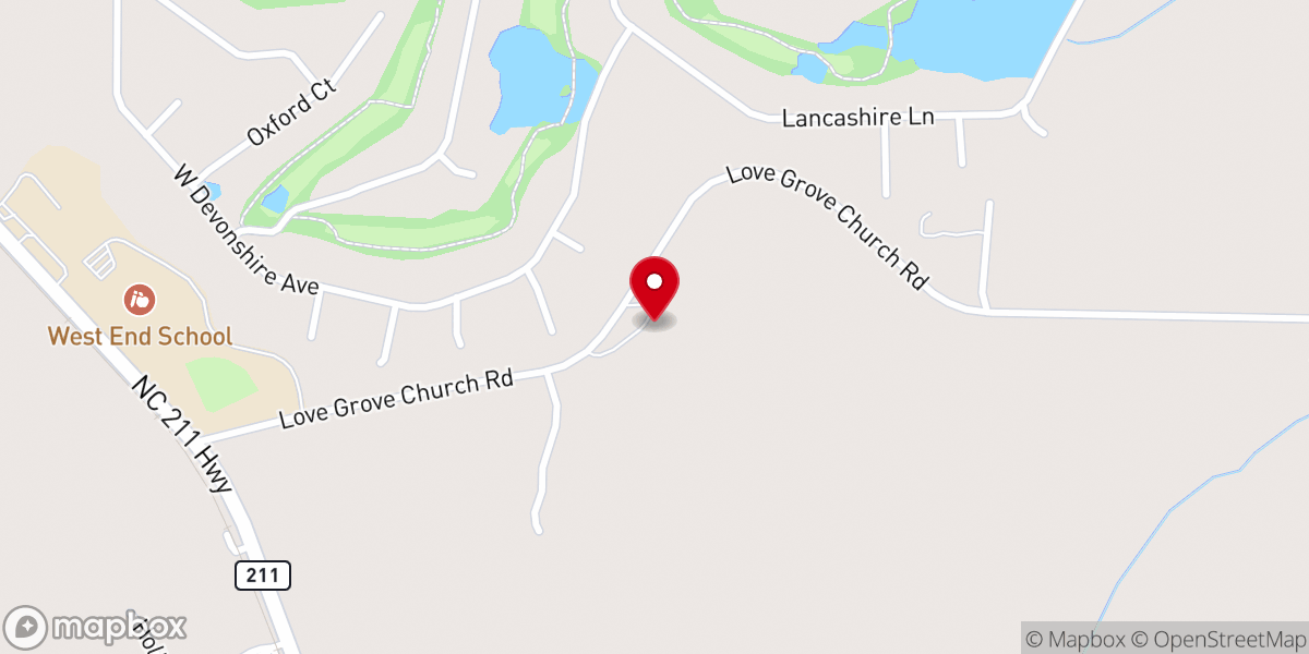 Map showing location of West End Collection Center