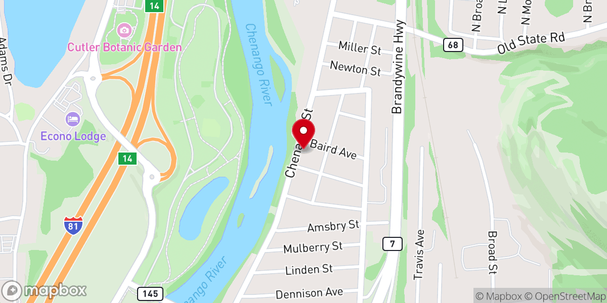 Map showing location of Community Bible Church