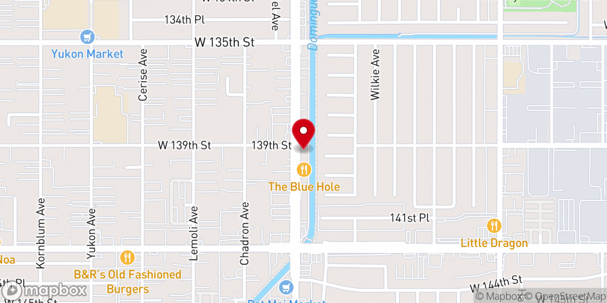 Map showing location of TREM Los Angeles Church
