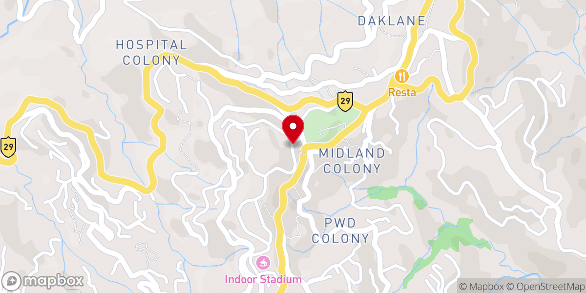 Map showing location of New life church