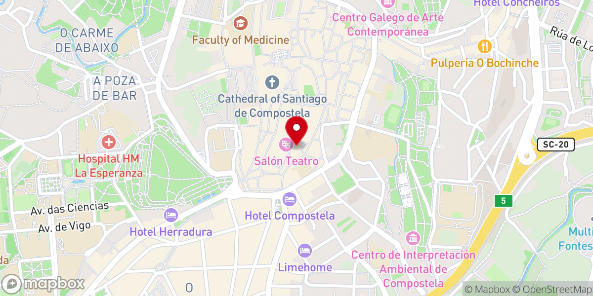 Map showing location of Restos de Claustro Gótico Santa María Salomé