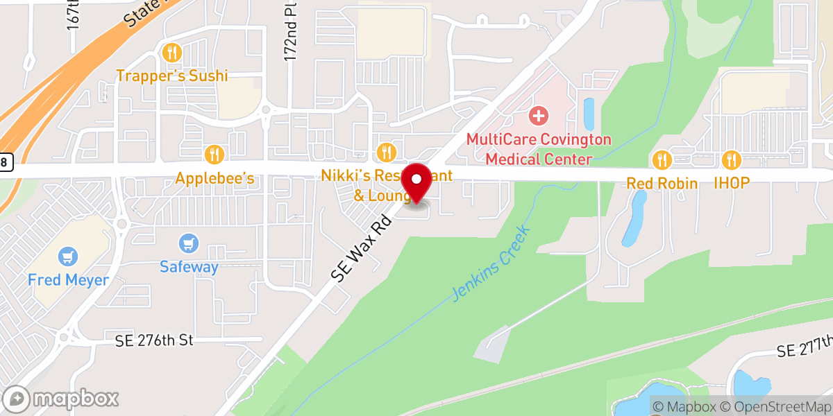 Map showing location of Covington Community Church