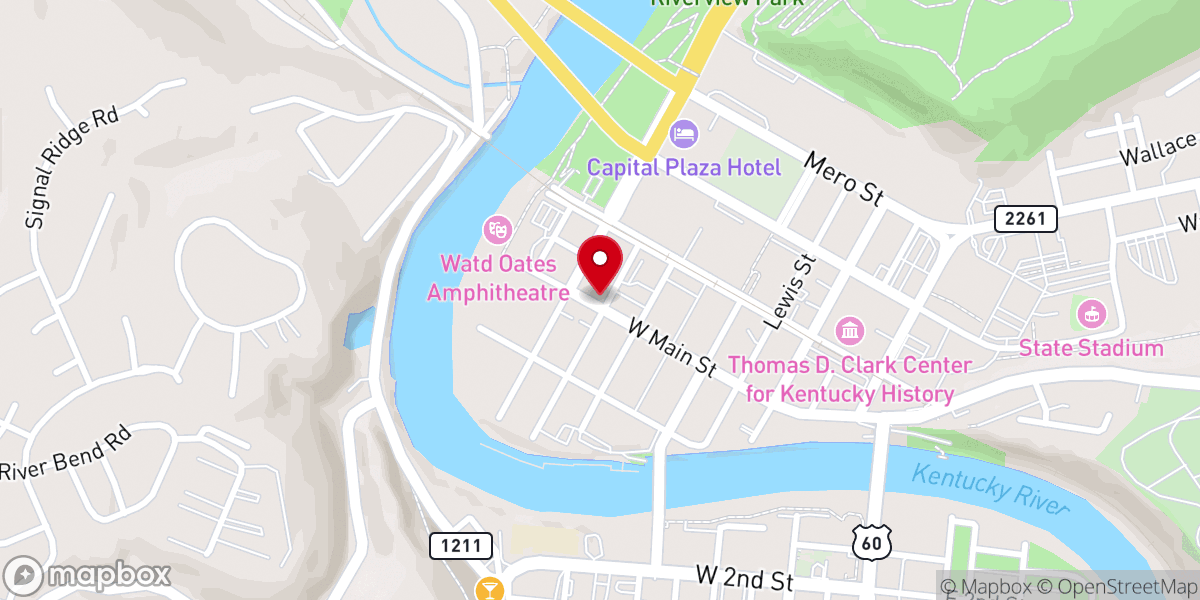 Map showing location of First Frankfort Presbyterian Church