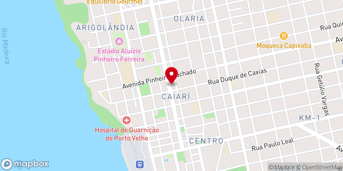 Map showing location of Primeira Igreja Batista de Rondonia - RO