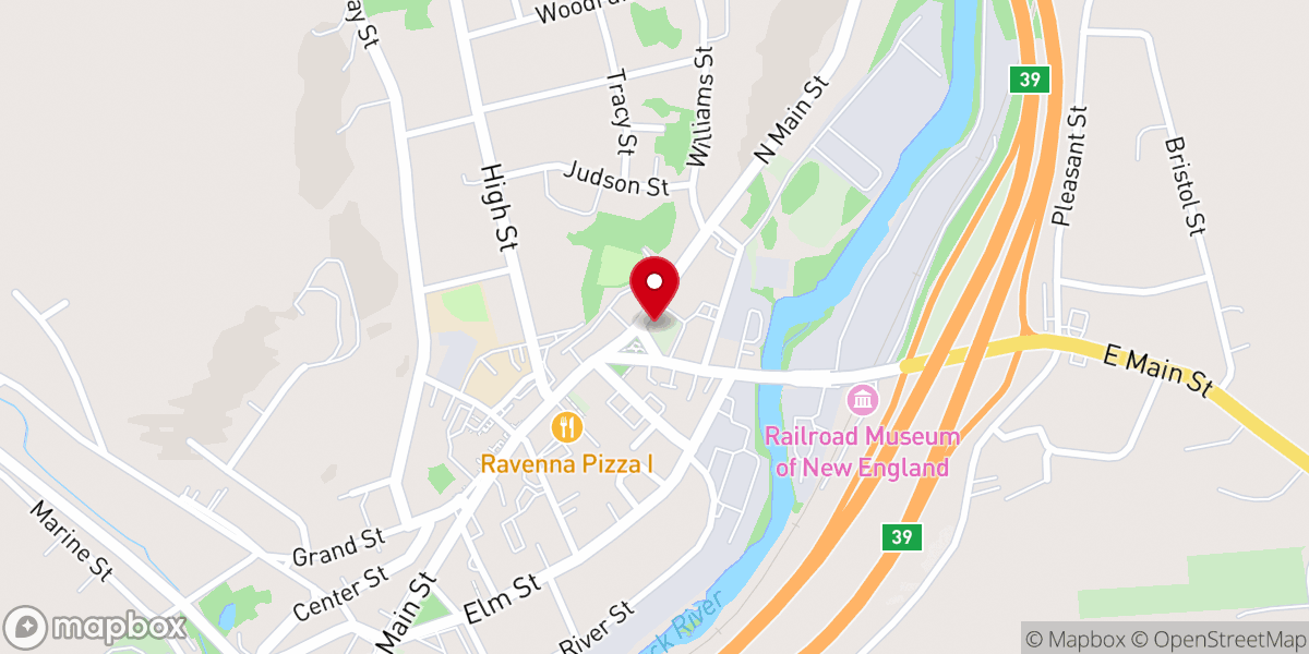 Map showing location of St Thomas Roman Catholic Church