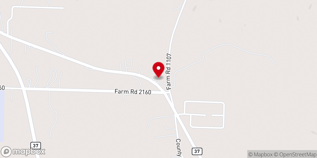 Map showing location of Cassville First Assembly of God