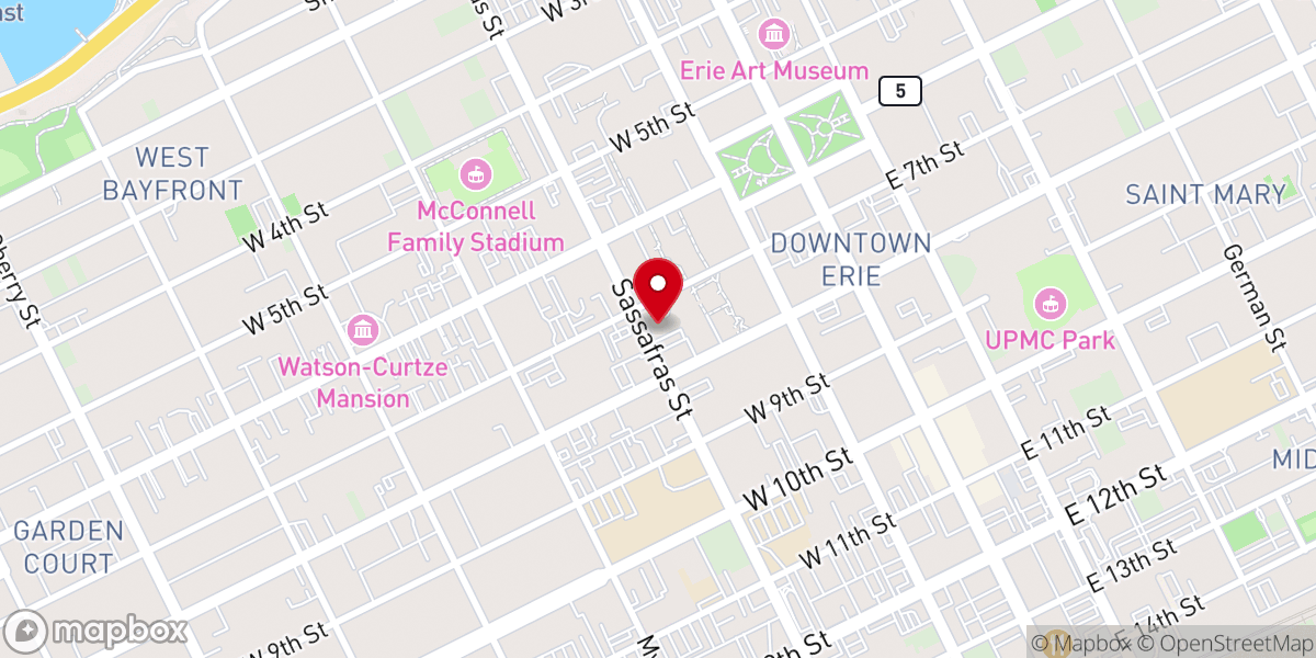 Map showing location of First United Methodist Church