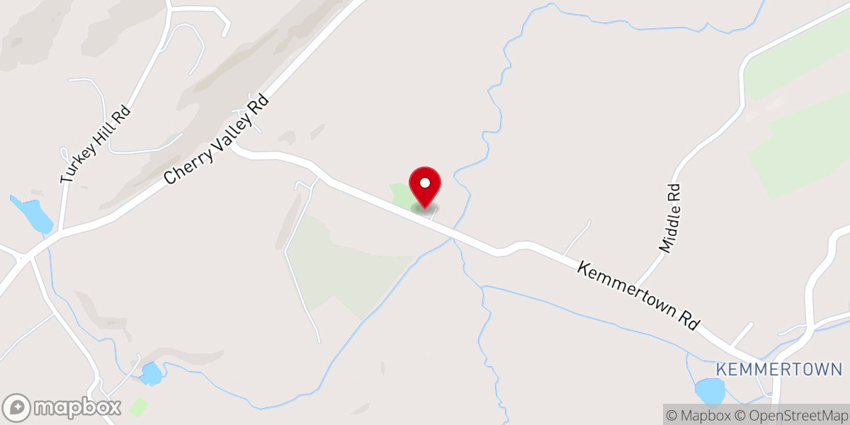 Map showing location of Cherry Valley United Methodist Church