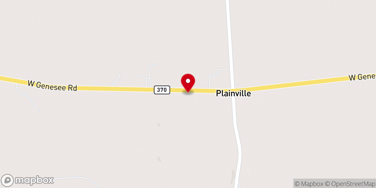 Map showing location of Plainville Christian Church, United Church of Christ