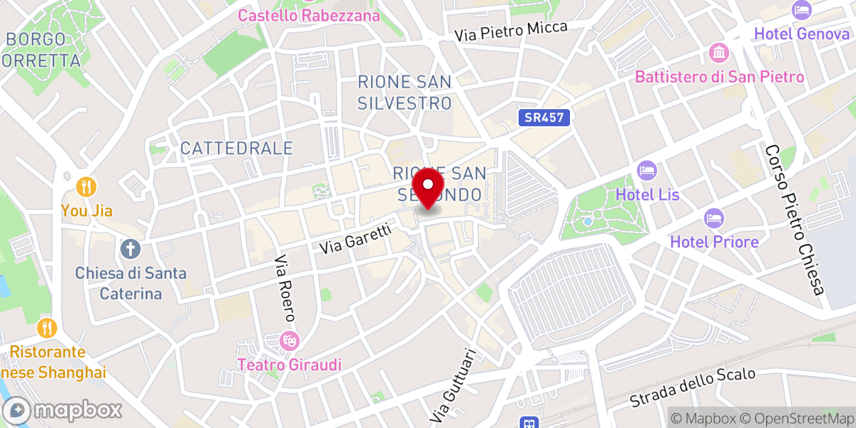Map showing location of Piazza San Secondo
