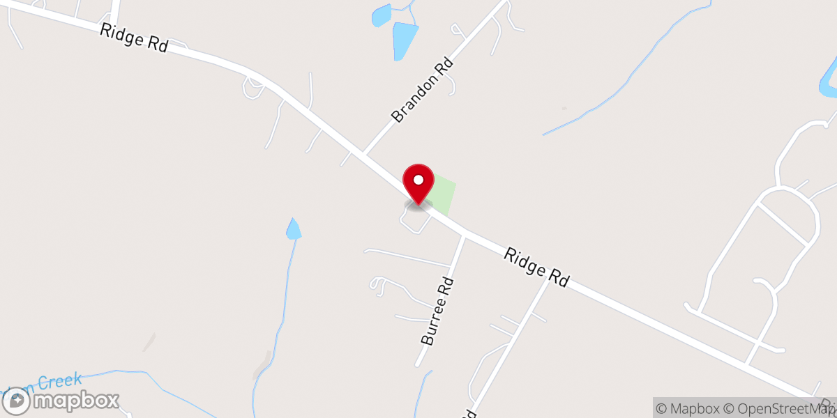 Map showing location of Pleasant Grove Missionary Baptist Church
