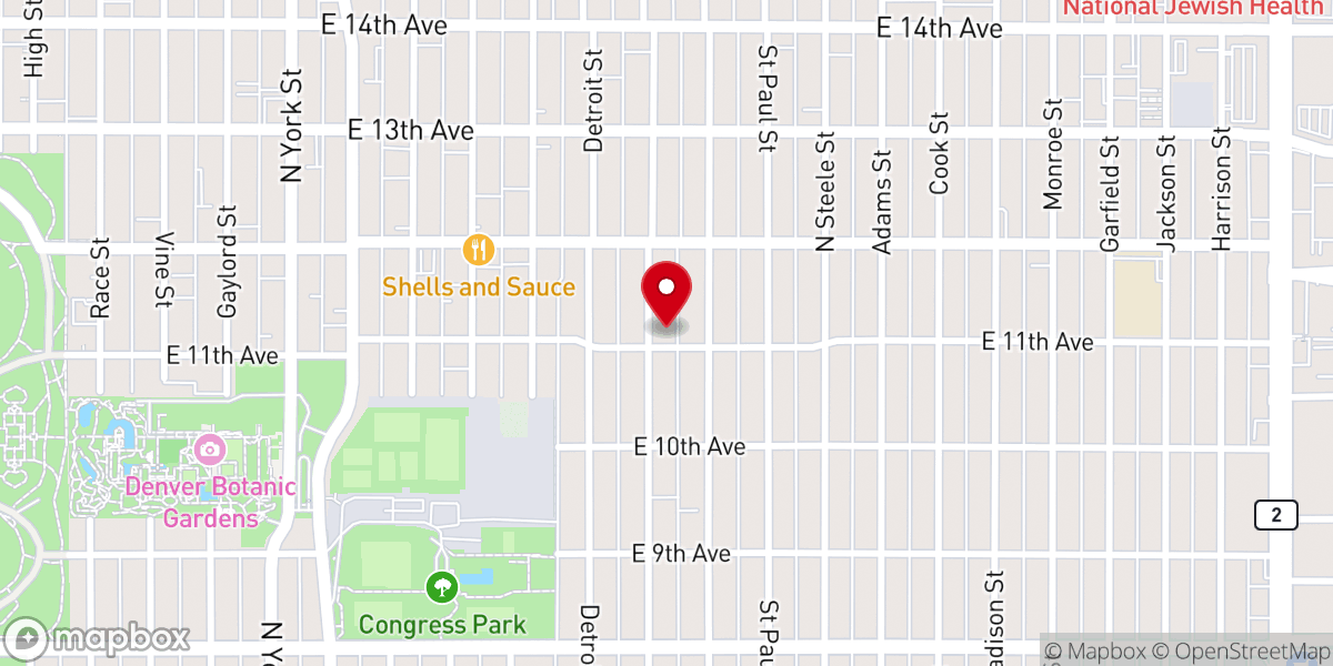 Map showing location of Capitol Heights Presbyterian Church