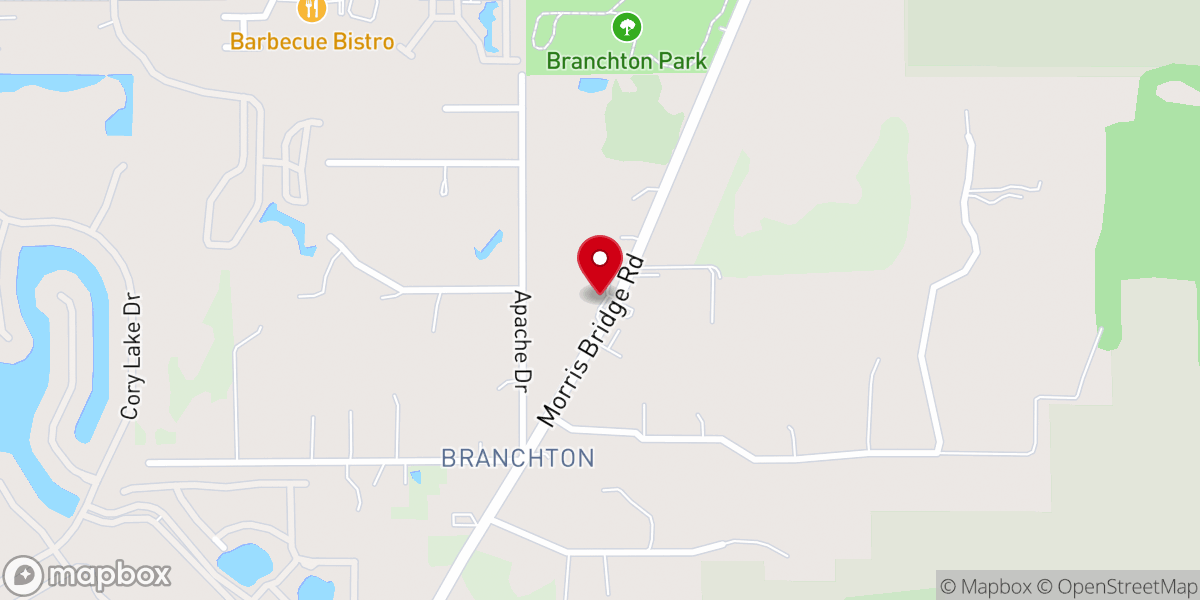 Map showing location of Branchton Farm Petting Zoo