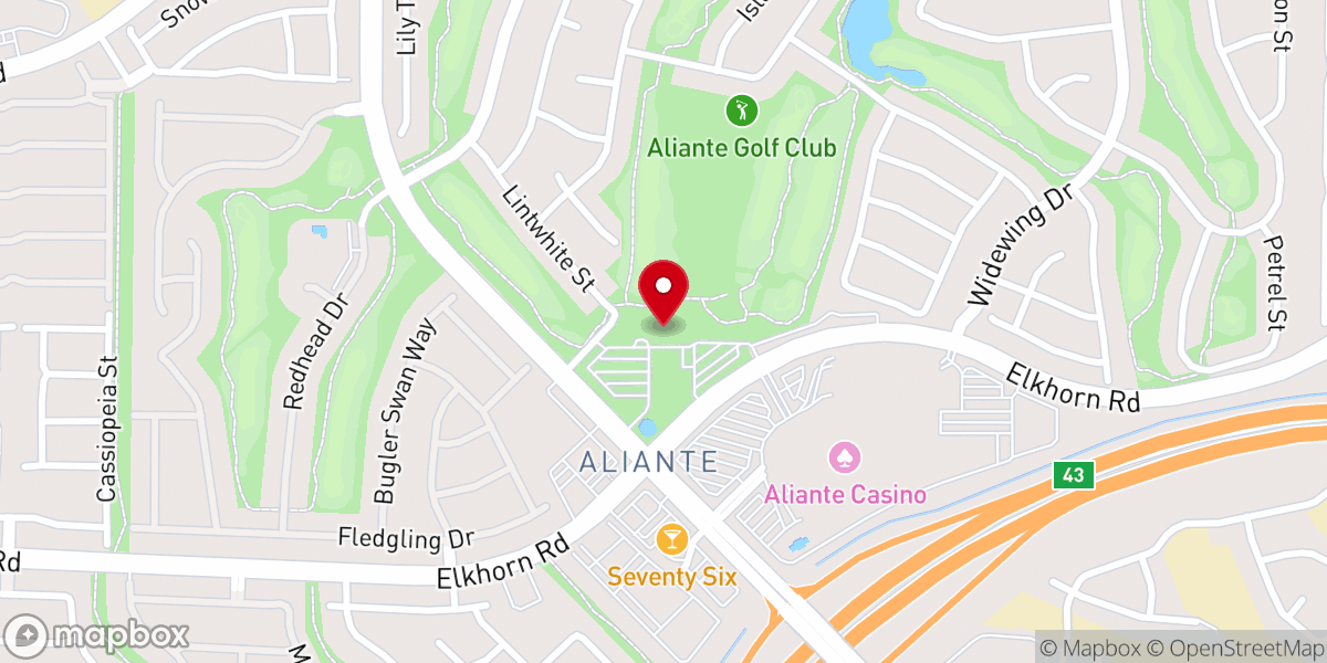 Map showing location of Aliante Community Baptist Church