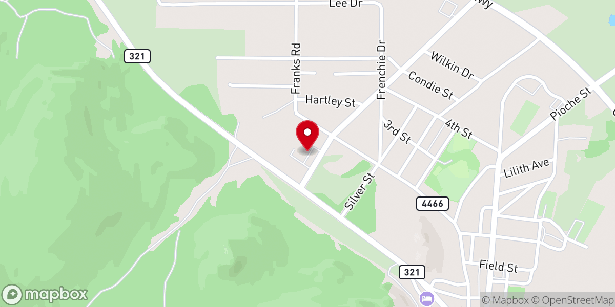 Map showing location of Pioche Elementary School