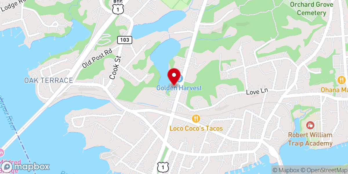 Map showing location of Carl's Meat Market