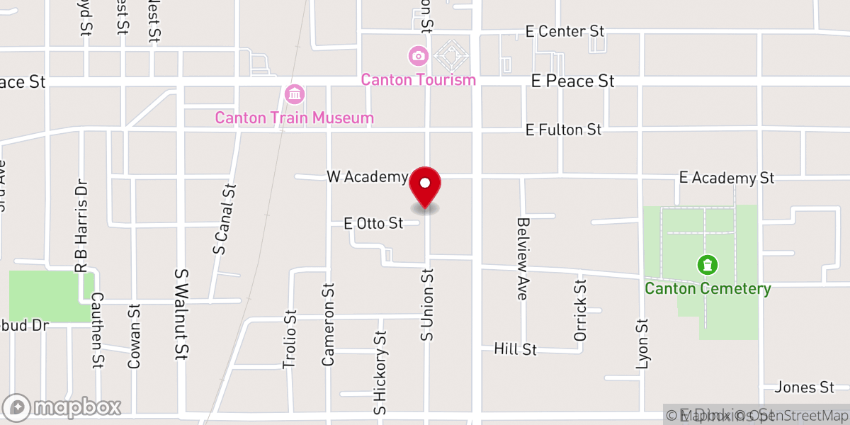 Map showing location of Turning Point Fellowship