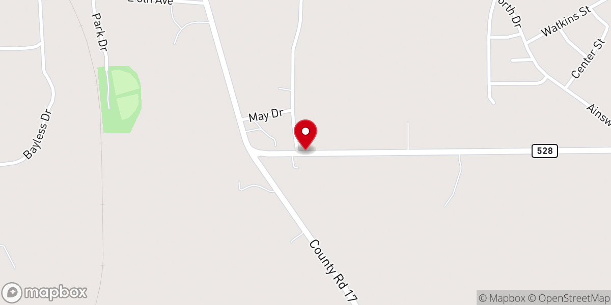 Map showing location of First Pentecostal Church