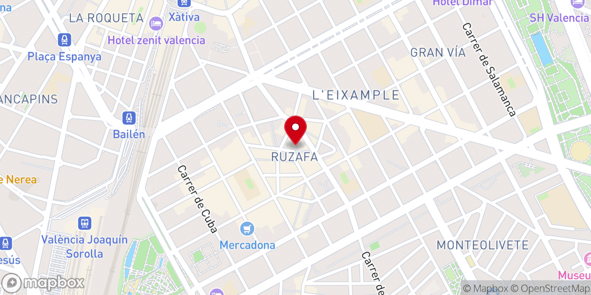 Map showing location of Parroquia de San Valero