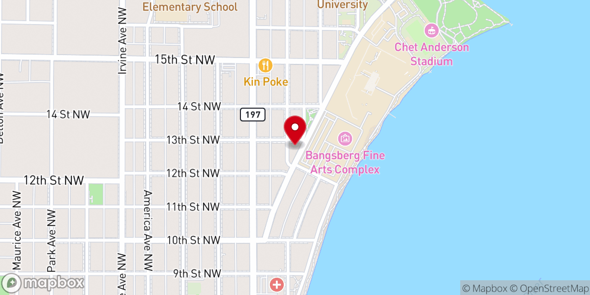 Map showing location of Lutheran Campus Ministry