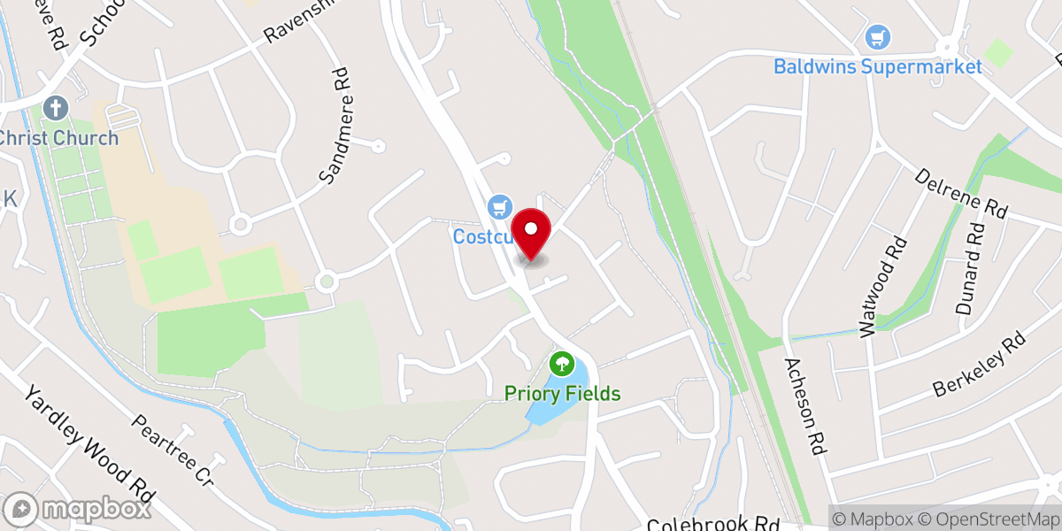 Map showing location of The Potters House Christian Church South Birmingham