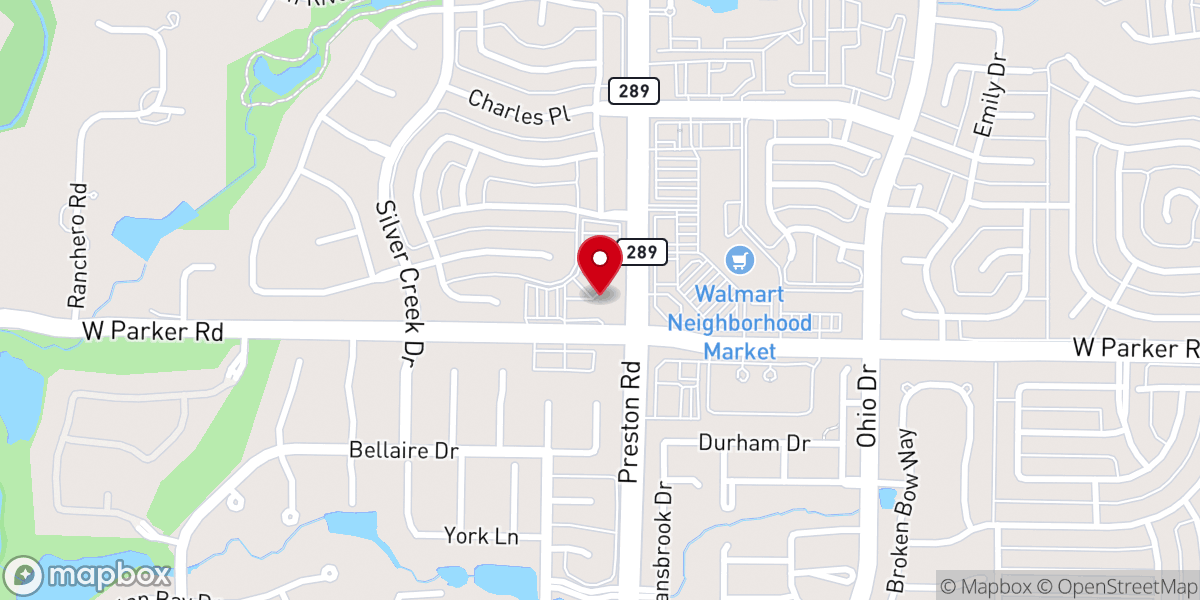 Map showing location of Grace Church Plano