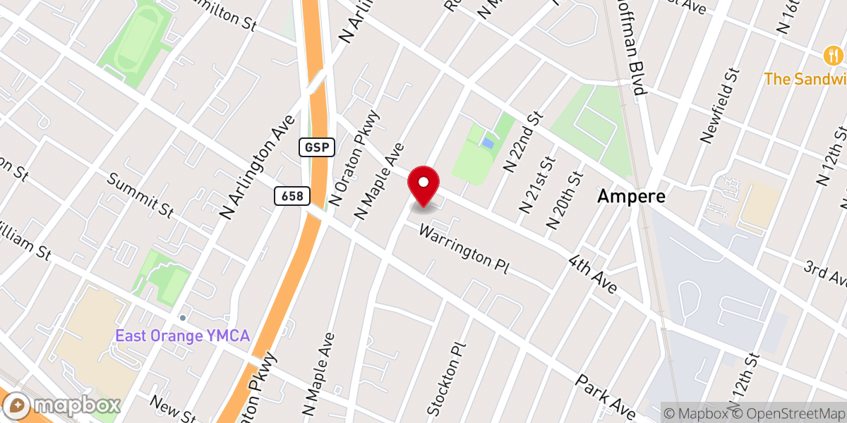 Map showing location of First United Tabernacle International Ministries
