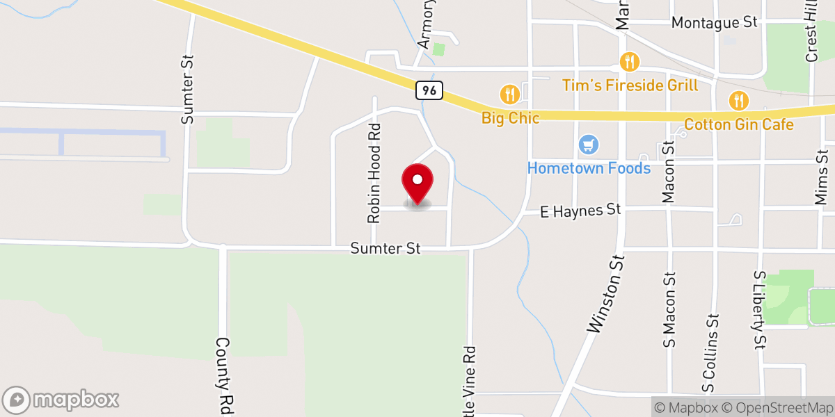 Map showing location of Cavin Glenn