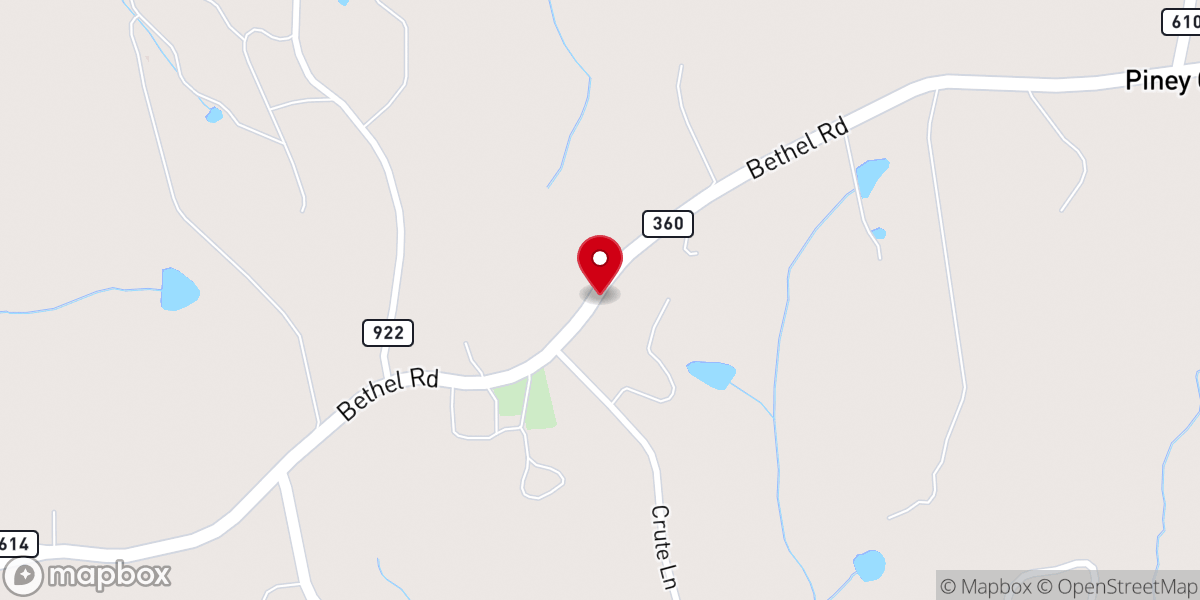 Map showing location of Bethel Baptist Parsonage