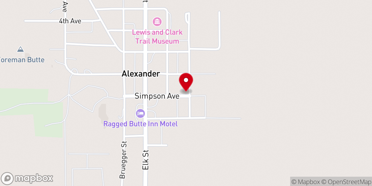 Map showing location of Trinity Lutheran Church