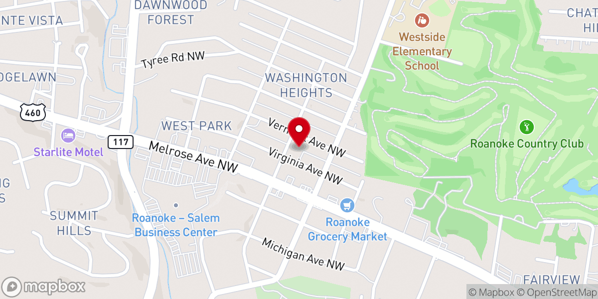 Map showing location of Fairview United Methodist Church