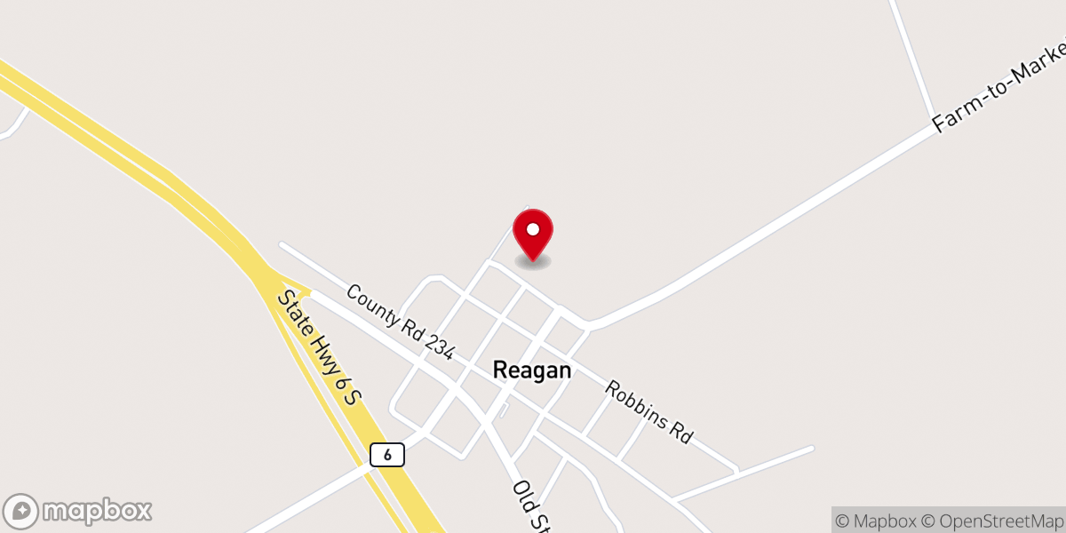 Map showing location of Reagan United Methodist Church