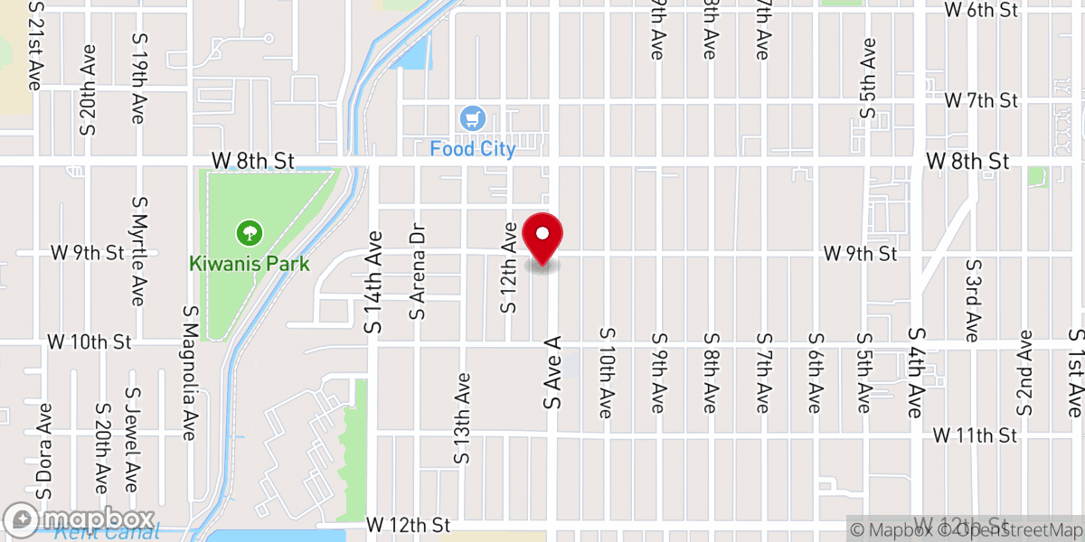 Map showing location of Conservative Mexican Baptist Church