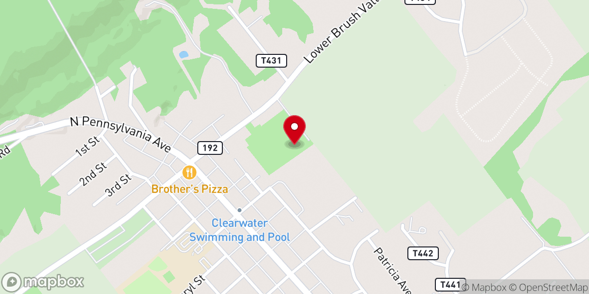 Map showing location of Centre Hall Lions Club