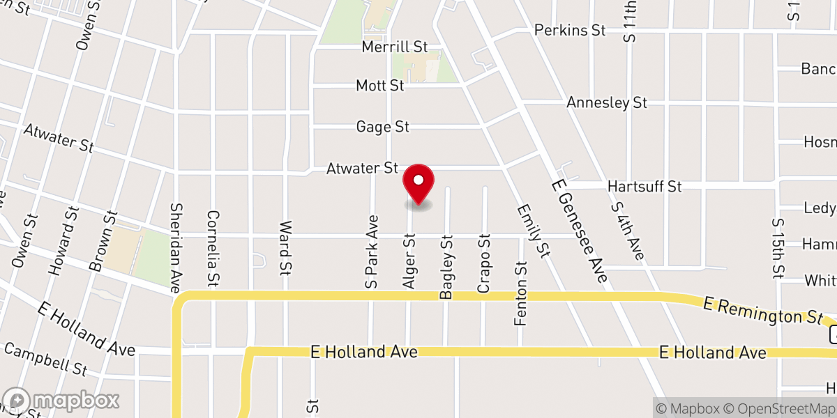 Map showing location of Iglesia Pentecostés La hermosa saginaw