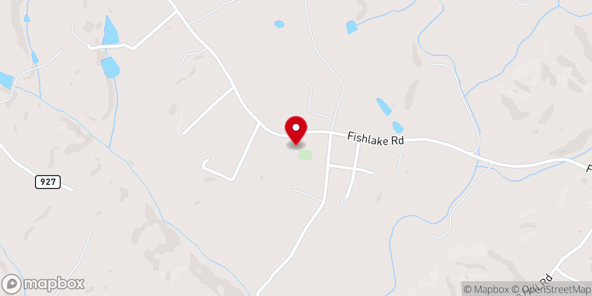 Map showing location of Solid Rock Baptist Church