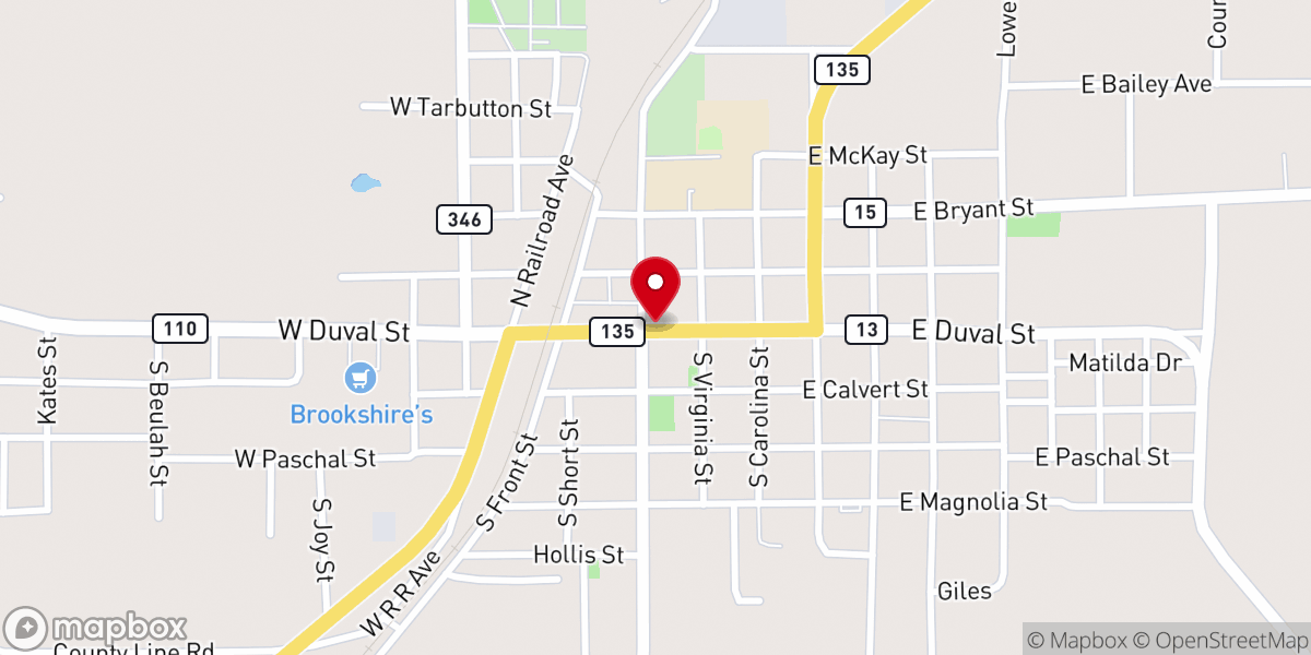 Map showing location of Troup