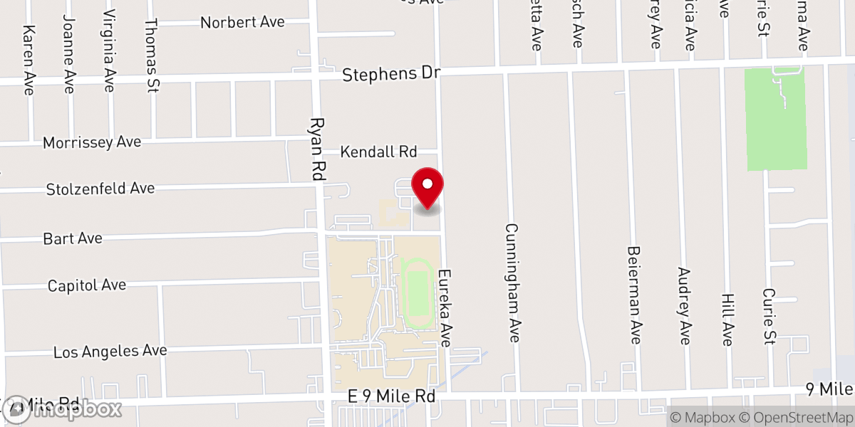 Map showing location of St Mark Parish Warren