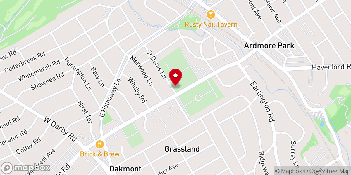 Map showing location of St. Denis Catholic Church
