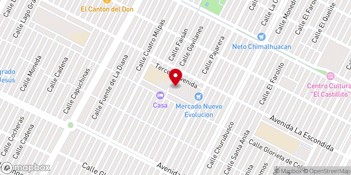 Map showing location of Diócesis de Nezahualcoyotl A.R