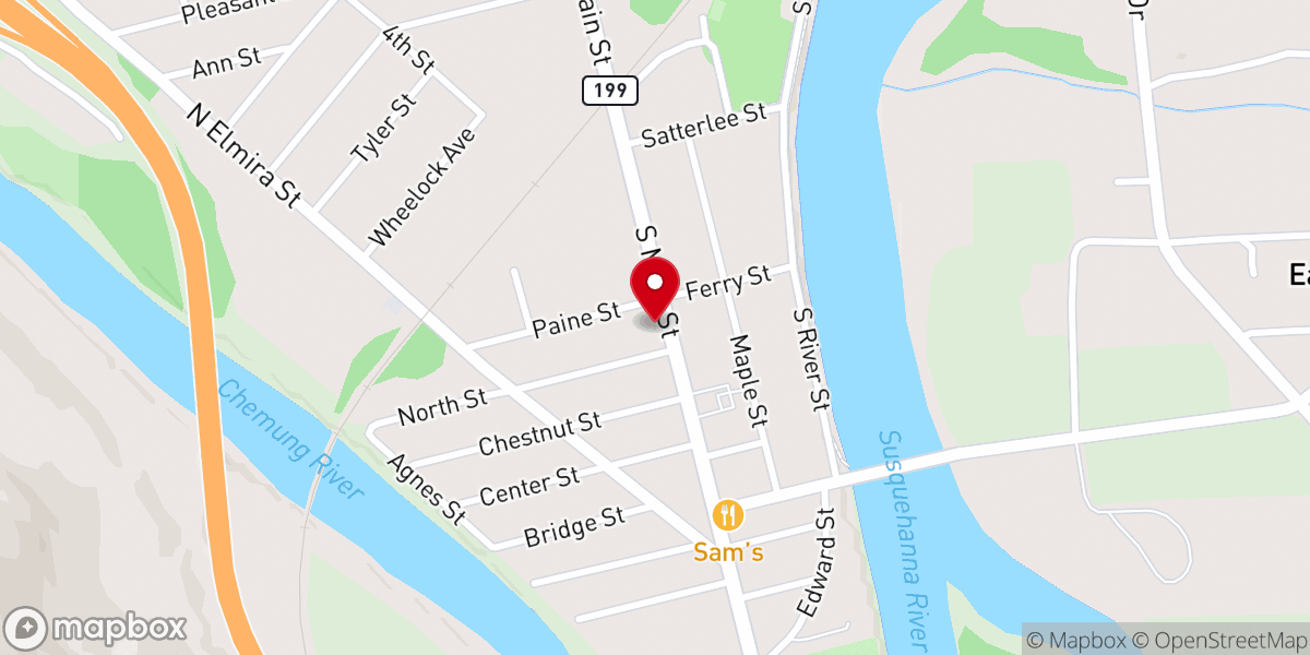Map showing location of Athens Health & Rehabilitation Center