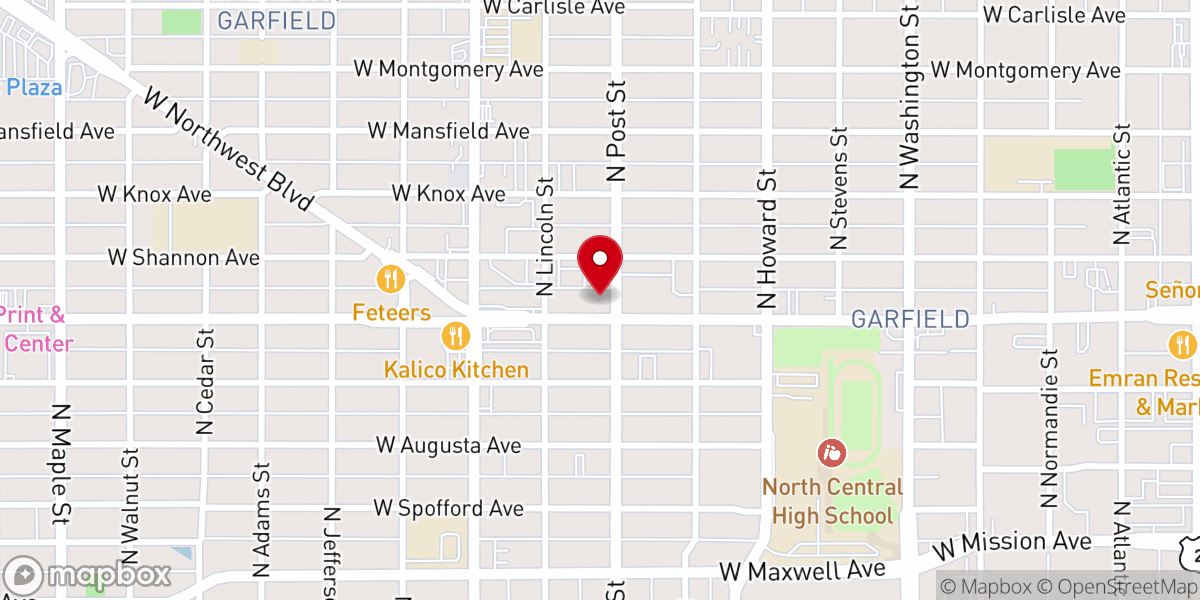 Map showing location of Holy Temple Church of God in Christ