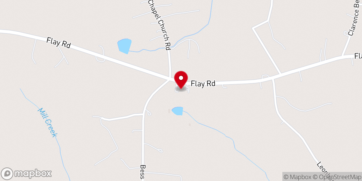 Map showing location of Bess Chapel Global Methodist Church
