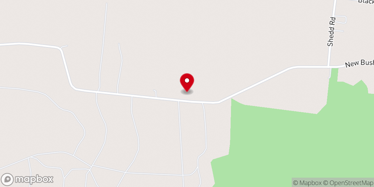 Map showing location of Bushy Branch House of Prayer