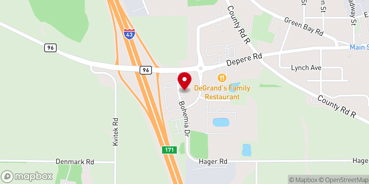 Map showing location of Blossoms & Cheese Store
