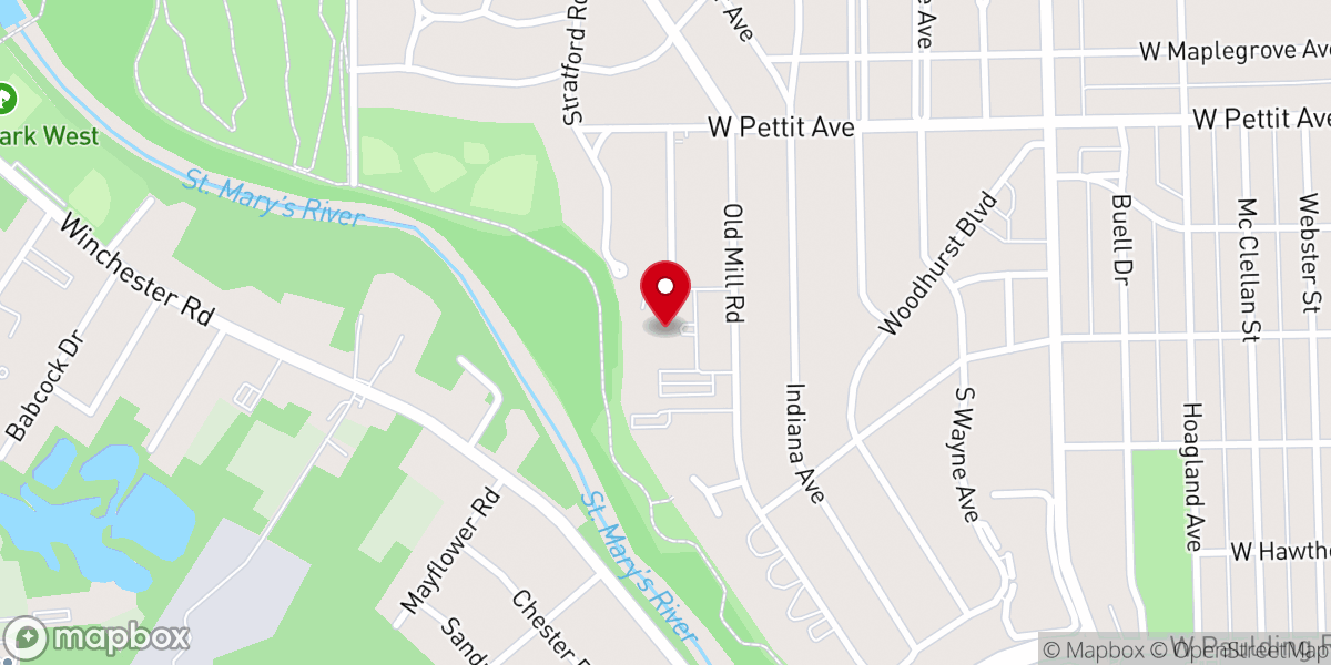 Map showing location of Congregation Achduth Vesholom